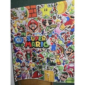 Super Mario Cartoon Printed Shower Curtain 72"x72" and Bathroom Set